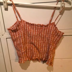 Forever 21 Pink and white striped tank top